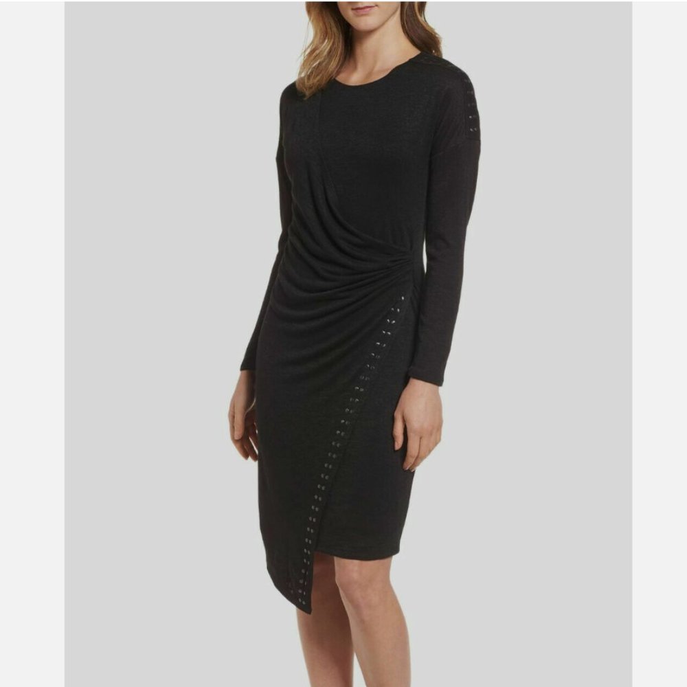 Nic + Zoe Every Occasion Stud Dress in Dark Gray